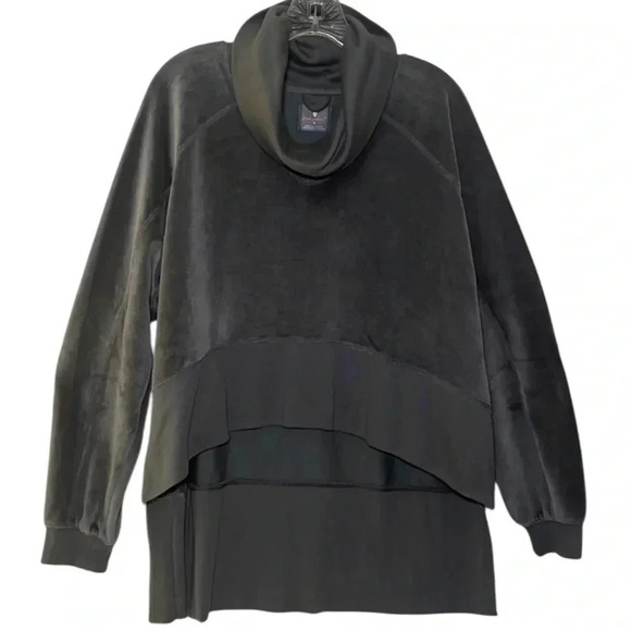 Free People FP Movement Last Chance Velour Pullover Charcoal Small NWT - Picture 3 of 6